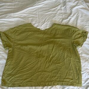 Primark Green linen/viscose Pocket Tee